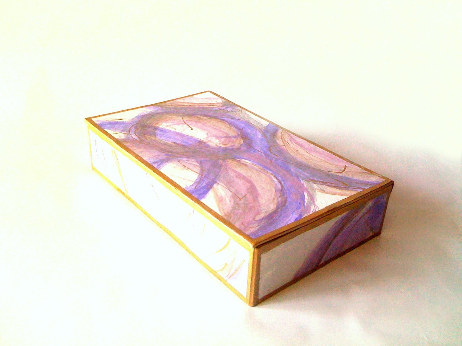 Purple and Lavender Cigar Box