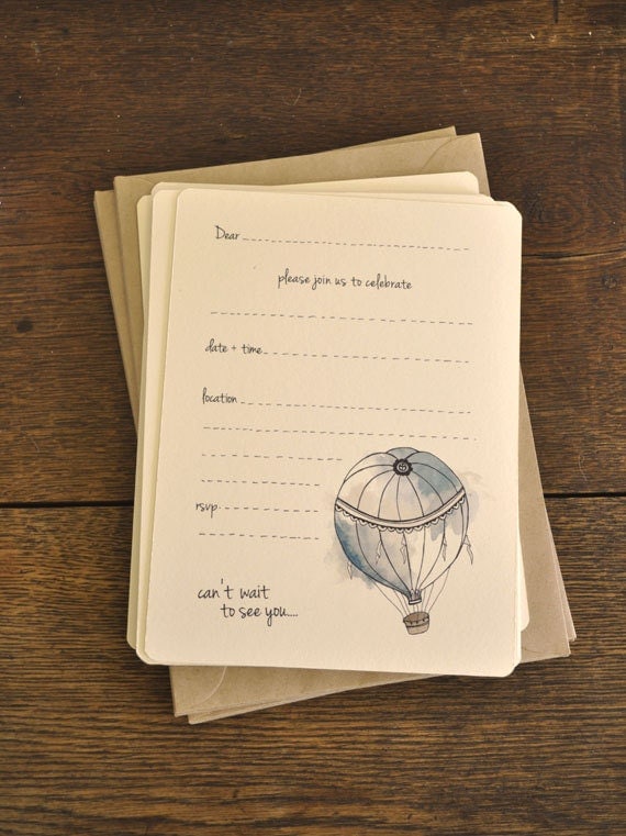 Hot Air Balloon Invitation by AnAprilIdea