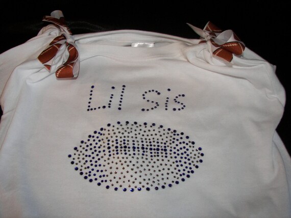 Bling Football Onesie and LegWarmer Set--Unique and full of Bling--Perfect for a Football Princess