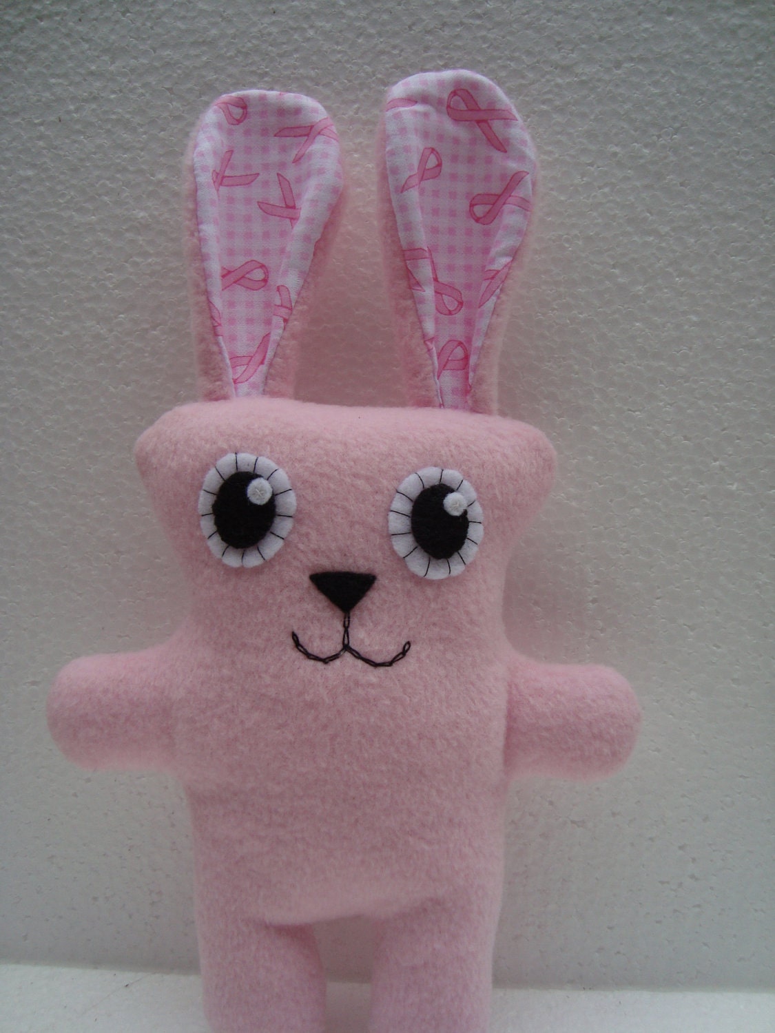 stuffed bunny plush for breast cancer - great for baby shower or baby room