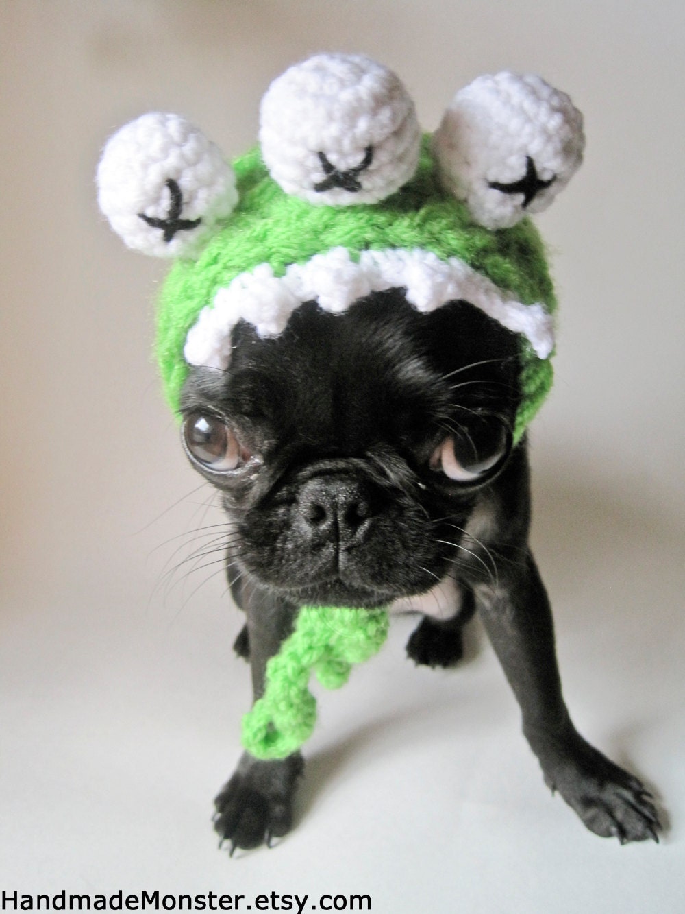 DOG COSTUME HALLOWEEN costumes monster crocheted hood hat for cat dog x-small small medium puppy hoodie adjustable crochet