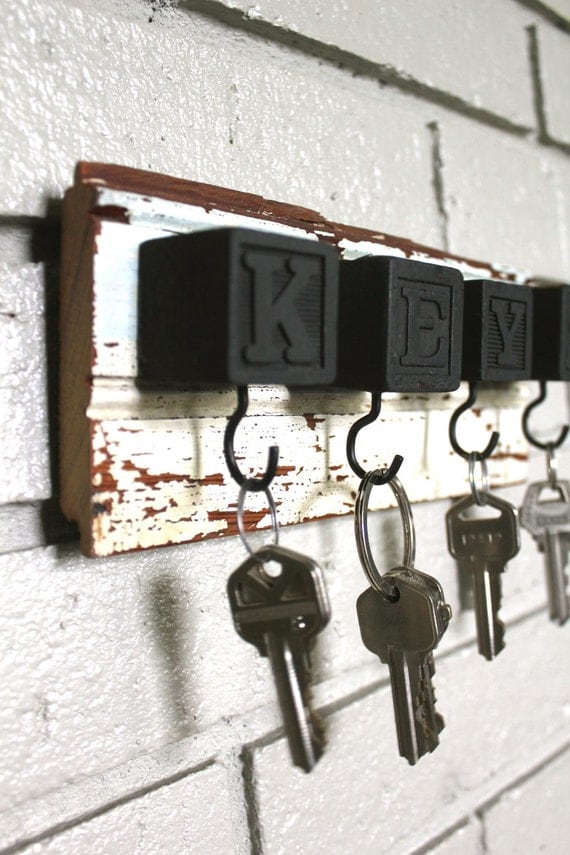 Black Block Key Rack