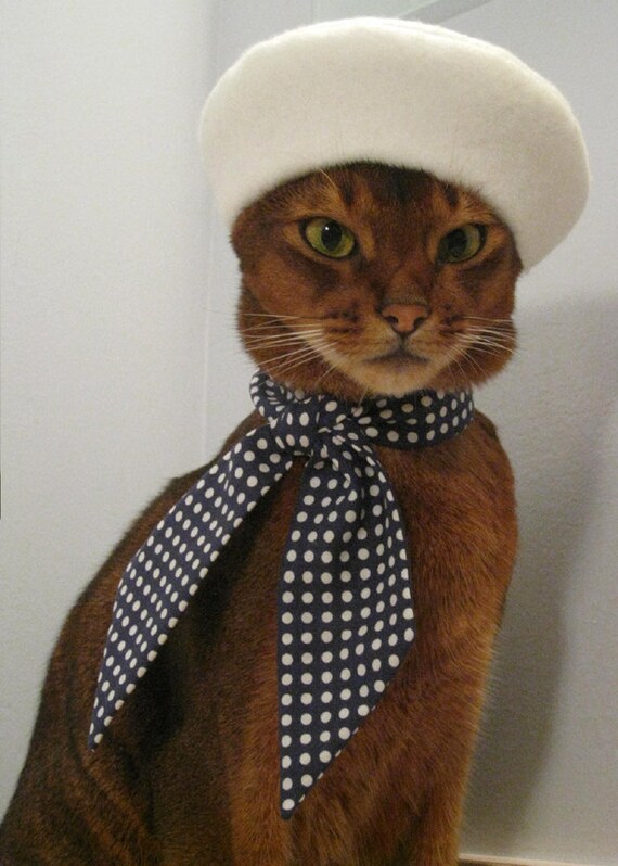 White Felt Beret