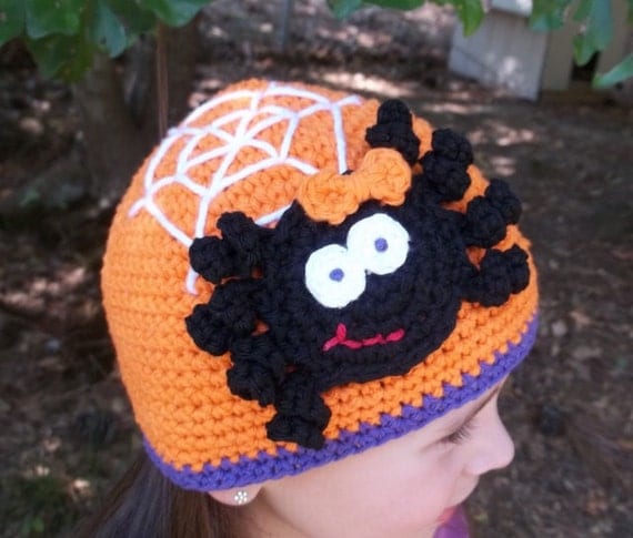 Crochet Pattern Spooky Spider Hat