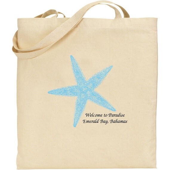 30 Custom Wedding Welcome Bags You choose color of Starfish