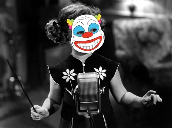 Happy Clown Mask  Printable PDF by theRasilisk on Etsy from etsy.com