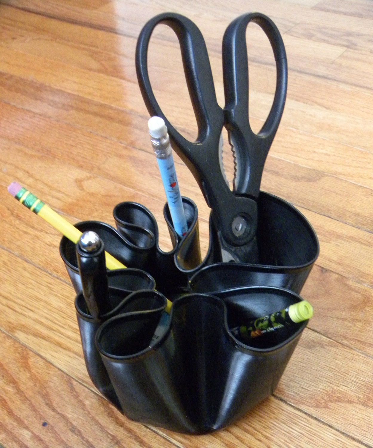 Repurposed Vinyl Record Pen Holder