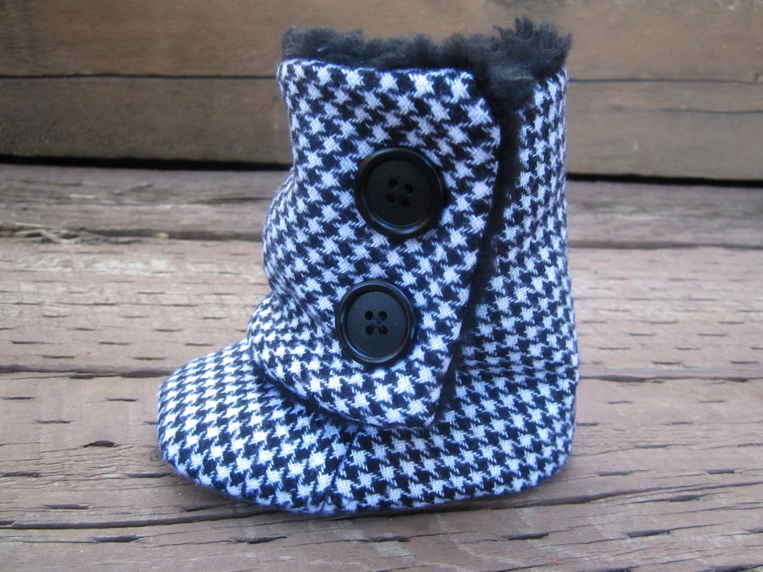 Baby Boots, Black & White - The Zoey