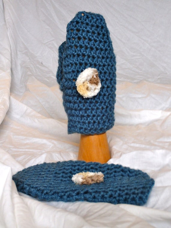 Blue Vegan Mittens - $18.00 Blue Vegan Mittens - $18.00