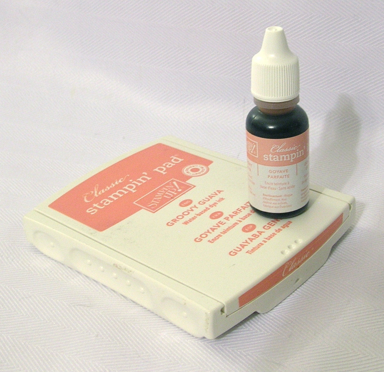 Stampin' Up Groovy Guava ink pad and reinker (Salmon Pink, Light Coral)