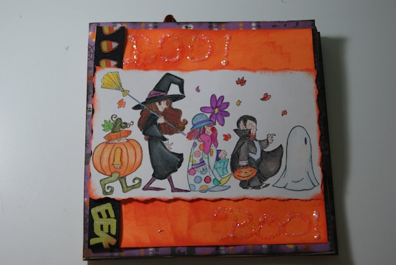 OOAK Handmade Halloween Paper Bag Greeting Card