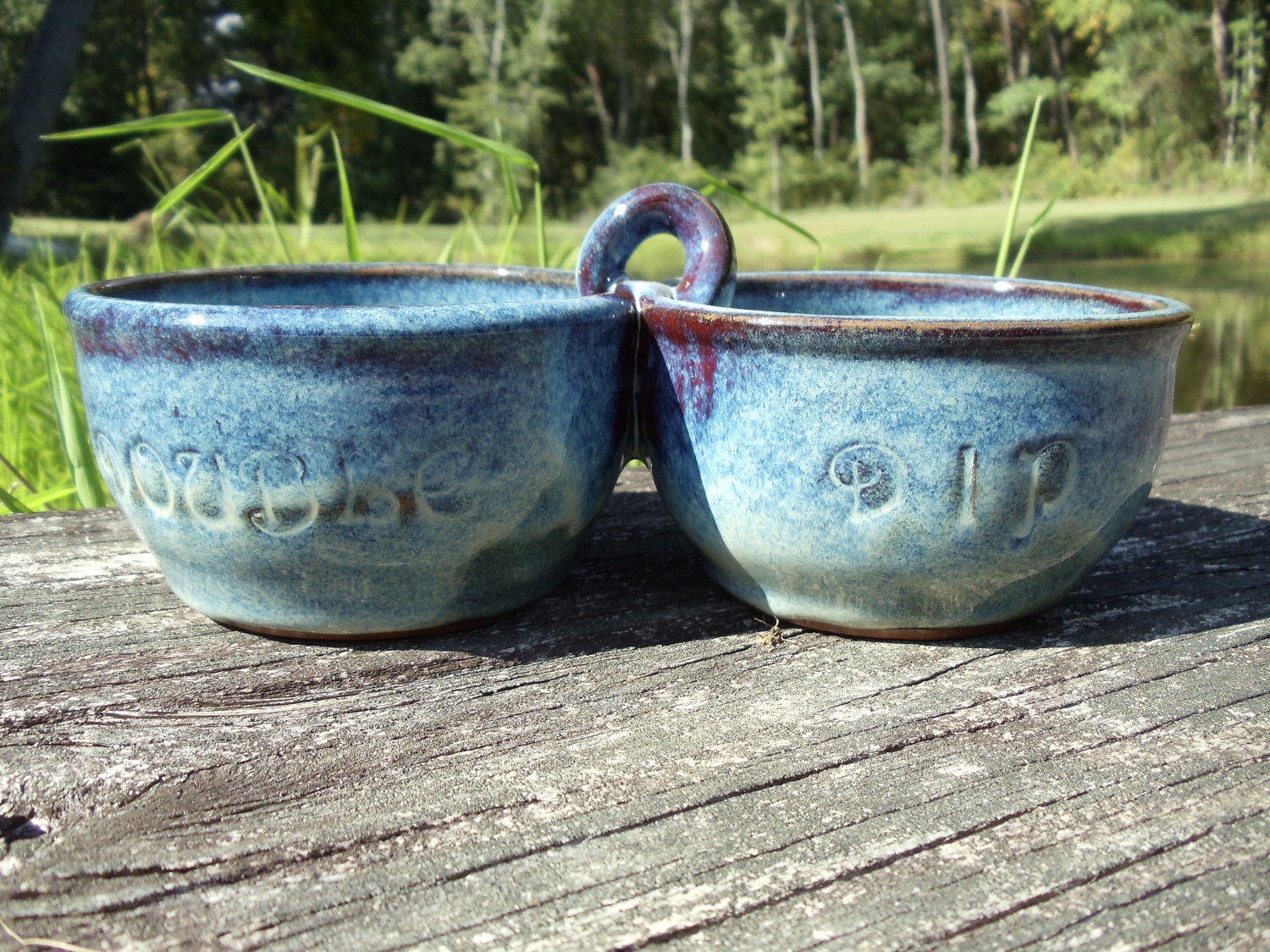 Double Dip Pottery Bowl Set (item P120)