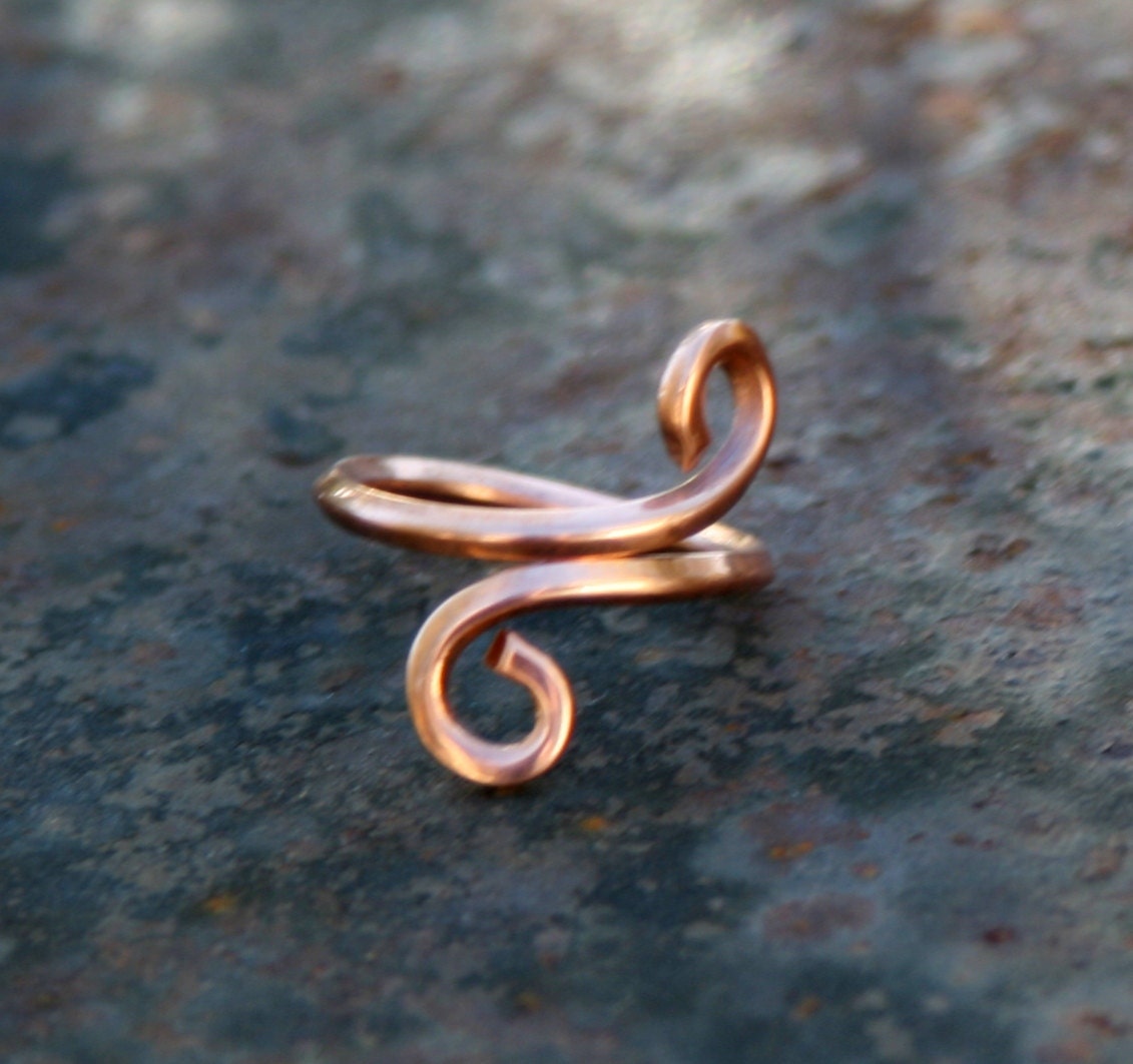Ashley's Ring - Handmade Twisted Copper - Fundraiser for a Type 1 Alert Dog