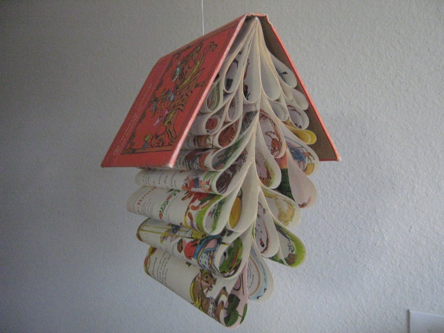 Book Mobile Upcycled from a Vintage Children's Book: Treasury of Literature