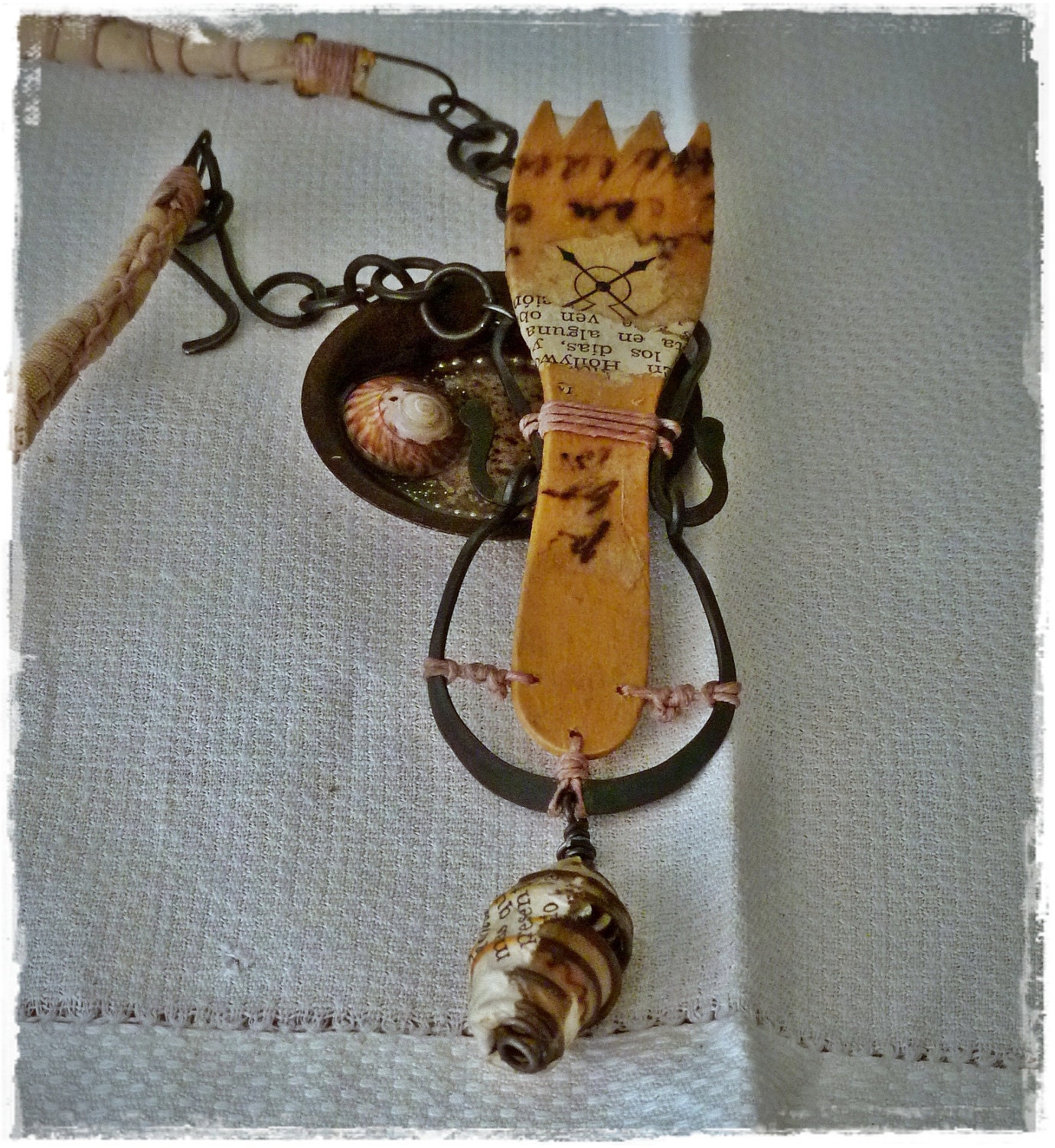 Found Object Assemblage Necklace