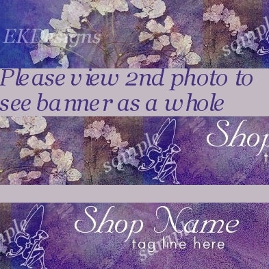 Purple Fairy Premade Banner