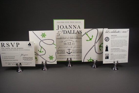 Anchors Aweigh Nautical Wedding Invitation Collection
