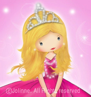 Sale, Girls room art prints, children wall art, baby girl nursery art,  princess, ballerina, blond hair girl, children decor