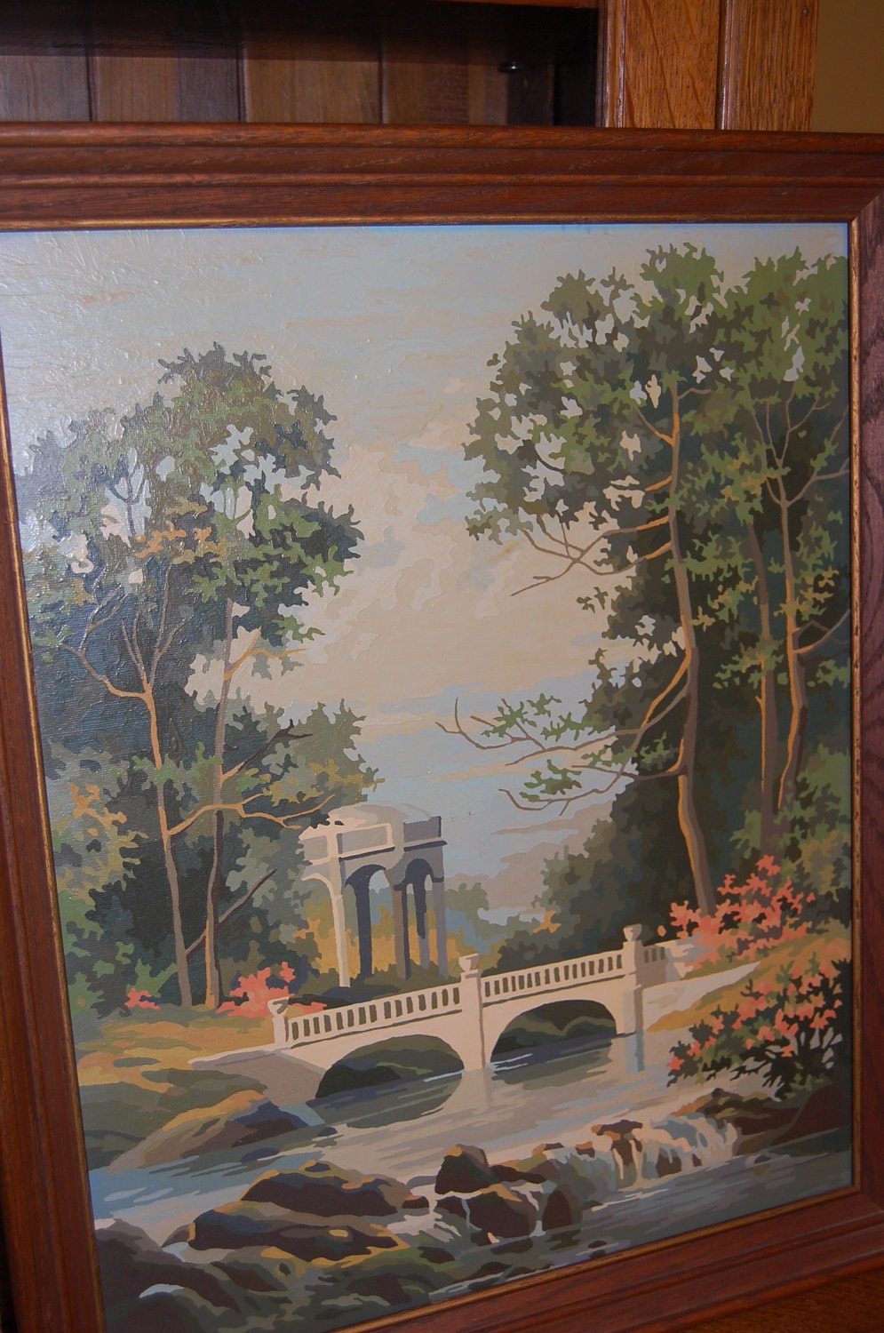 Framed vintage paint by number