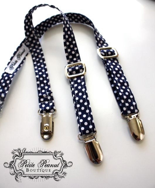 Little Guy Adjustable SUSPENDERS - Navy and Green Collection - (All Sizes) - Baby Boy Toddler - Custom Order - Wedding - Photo Prop