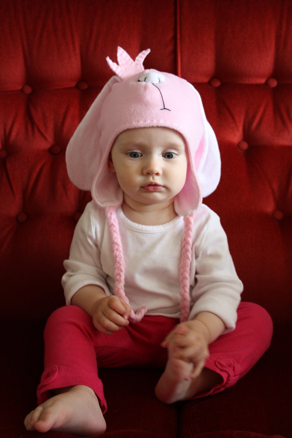 Girls PRINCESS BUNNY Hat  3-6 Months