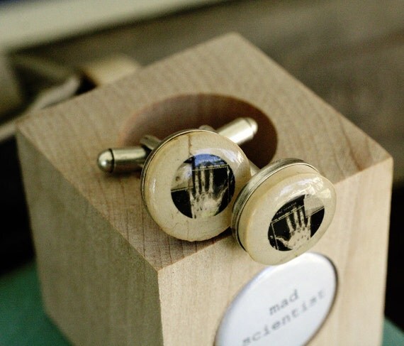 Mad Scientist Cufflinks - Wine Cork Jewelry Upcycled by Uncorked