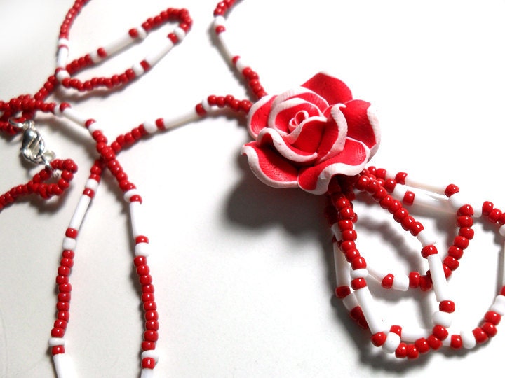 Red Rose Necklace - $9.95
