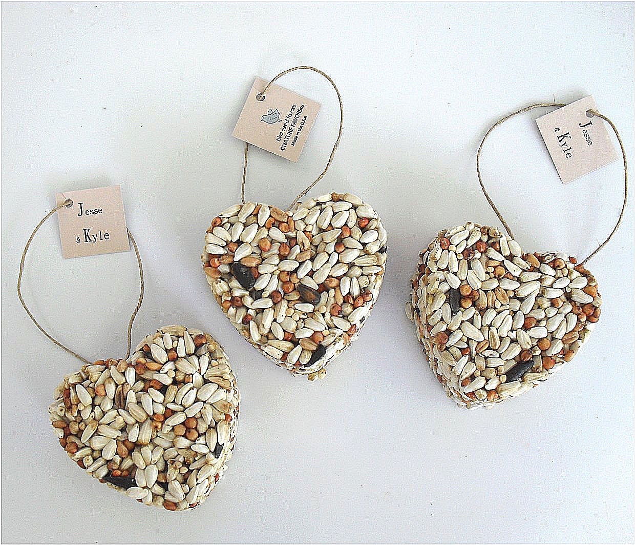 25 Wedding Favors Birds Love, Personalized Bride & Grooms Name by Nature Favors