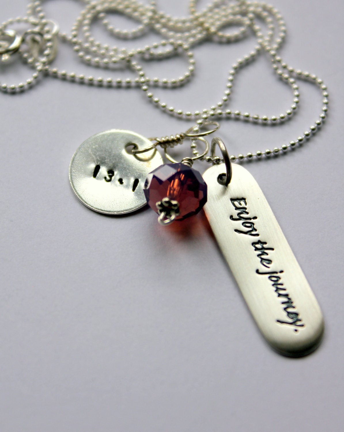 Runners Necklace, Half Marathon, Personalized Quote Running, Marathon Necklace, Running Pendant, Marathon Congratulations