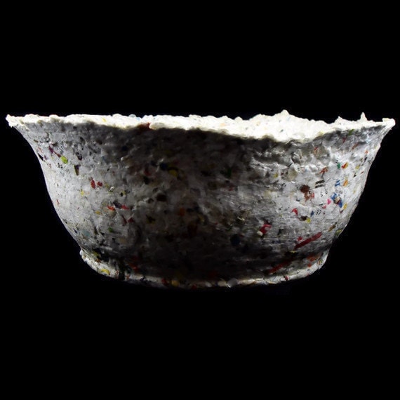 Completely Junk Mail - Recycled Handmade Paper Bowl