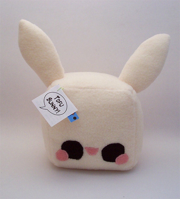 Tofu Rabbit Cube Stuffed Toy Medium
