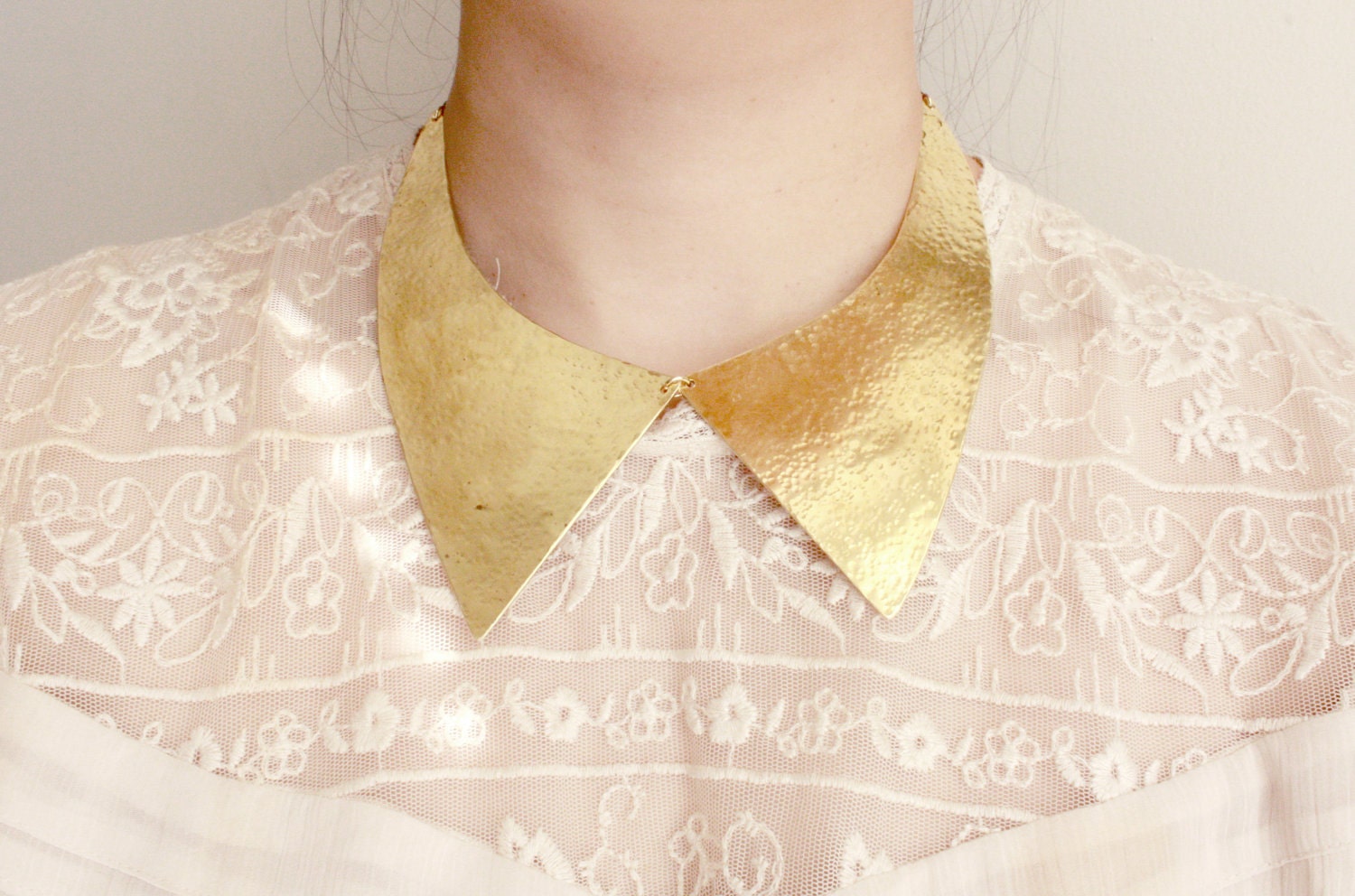 Collar Hammered Brass Choker