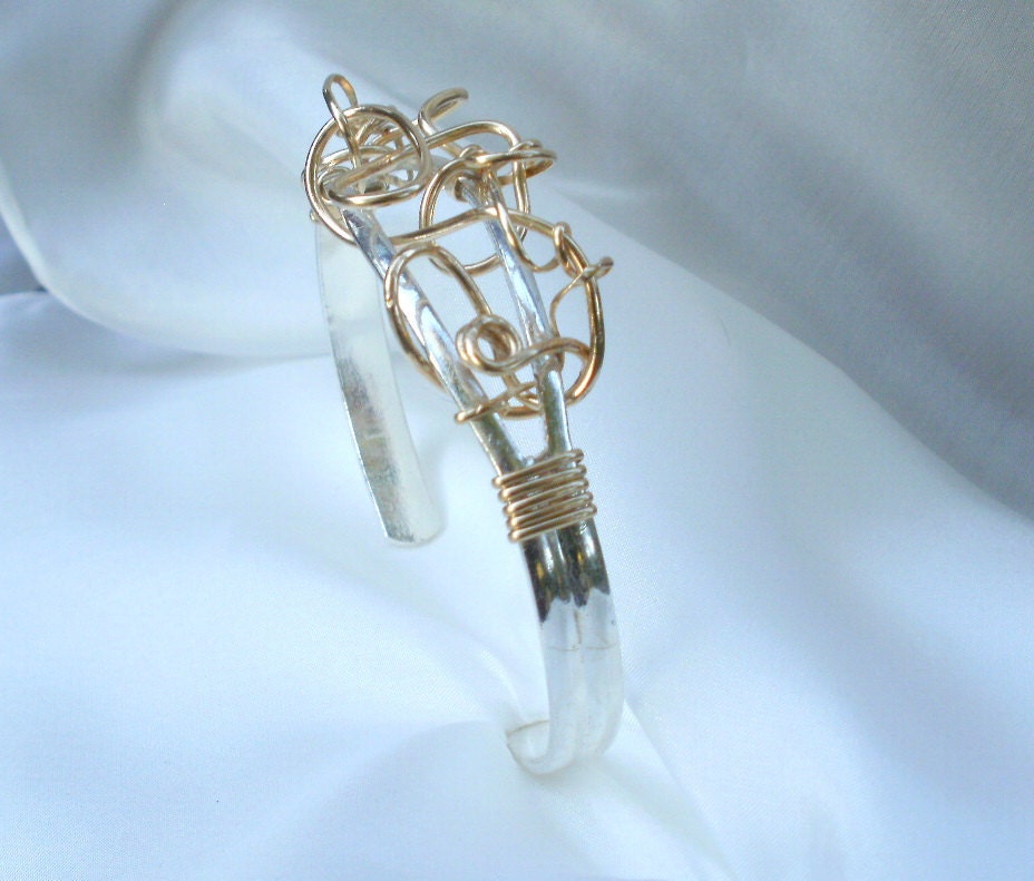 Swirls of Gold II Cuff Bracelet