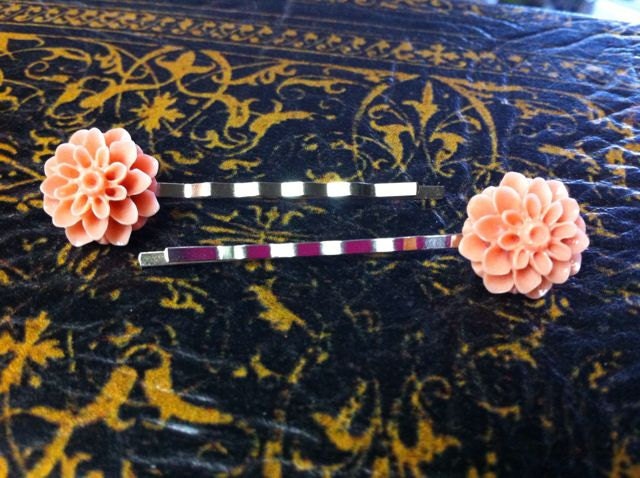 Autumn Chrysanthemum Hair Pins (pink)