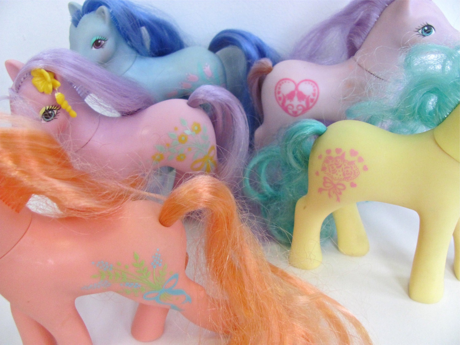S A L E Sweetheart Sisters and Pretty Pony vintage My Little Pony set of 5