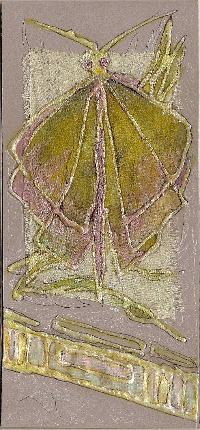 Light green butterfly II - blank greeting card for any occasion