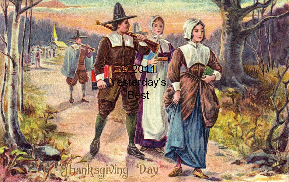 Pilgram Thanksgiving Greeting Card