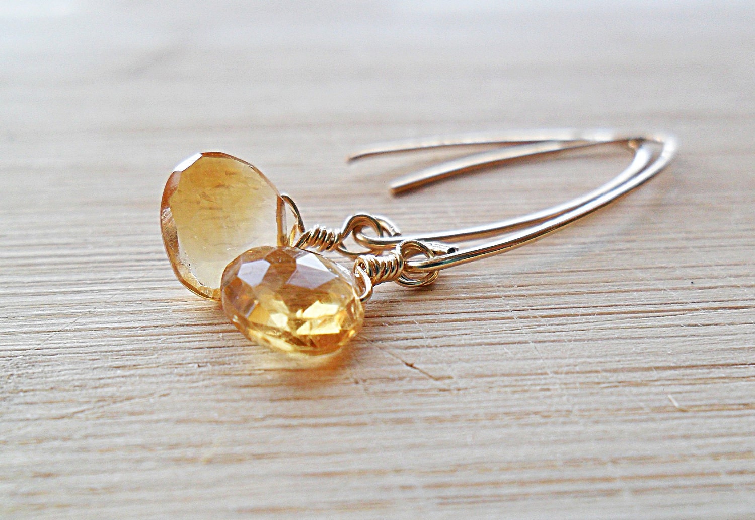 AAA Citrine Earrings, 14K Gold Fill November Birthday November Birthstone Golden Honey Autumn Fall Fashion Trend