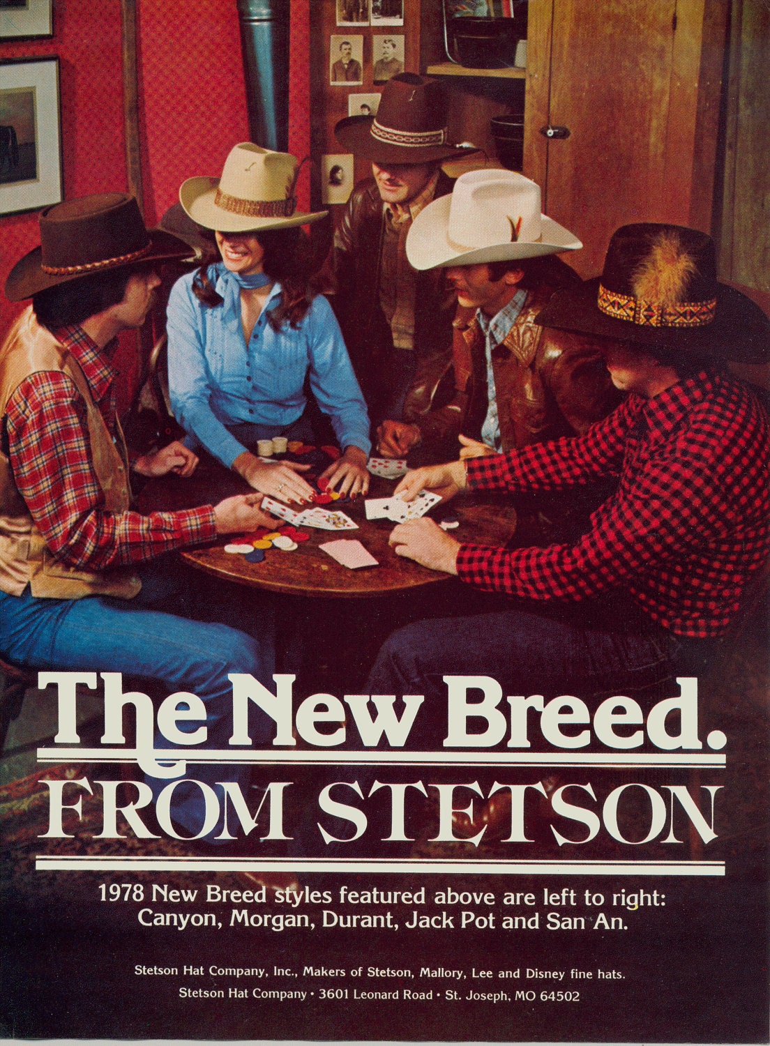 Vintage Magazine Ad for Stetson Hats Cowboy Hat Ad