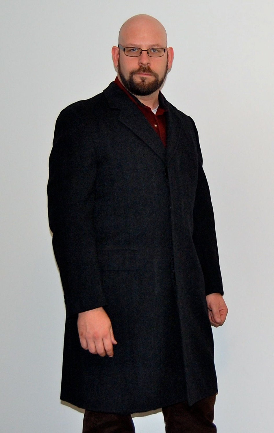 1950s Harrods Chester Barrie Fine Herringbone Wool Topcoat | The