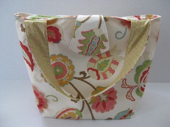 Bag, tote, floral print, carry on under 100