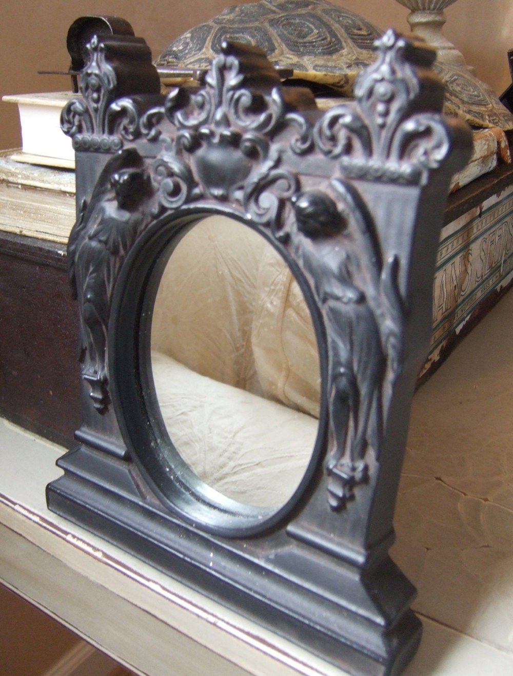 Reproduction Art Nouveau Angel Mirror