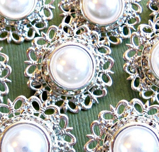  Cake Brooches crystal Silver Pearl Wedding Cake Bling