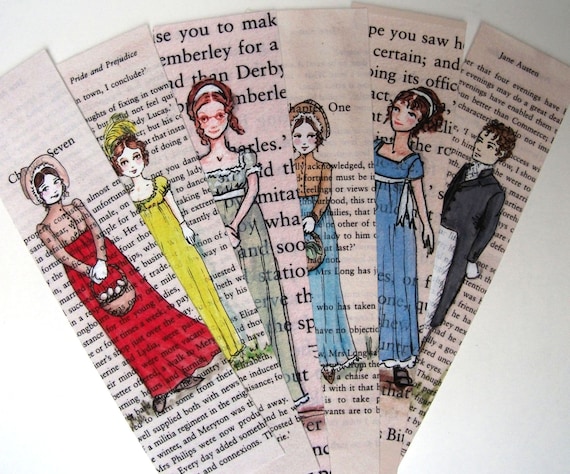 Jane Austen Bookmarks - Set of 6