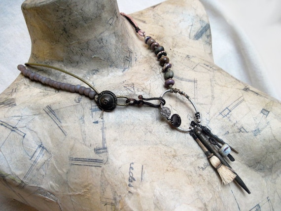 Between the Stars.  Tribal Gypsy Assemblage Necklace.