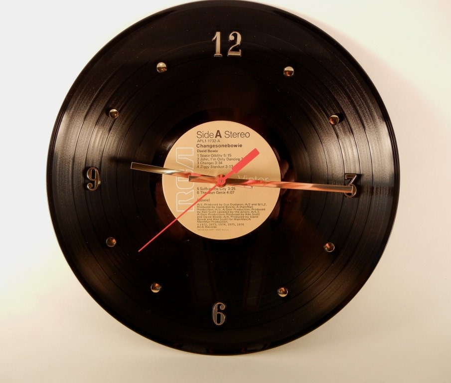 David Bowie Vinyl Record Wall Clock (Changes One Bowie)