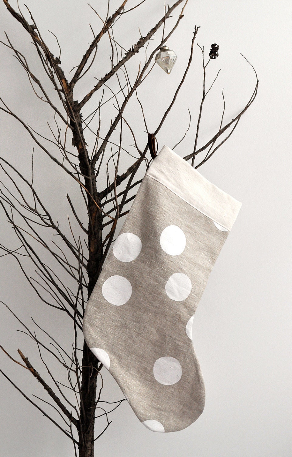 pure and hearty linen stocking in alabaster