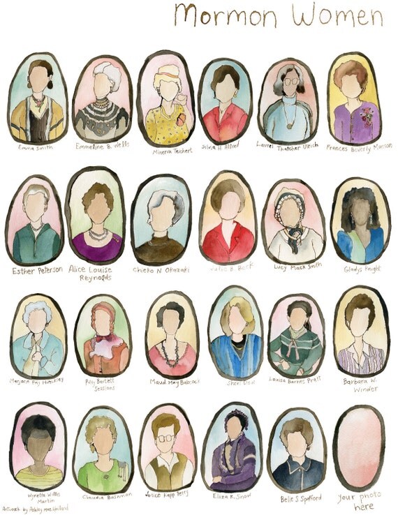 Mormon LDS Women Poster, 6x8. Pack of 25 cards, offset printed.