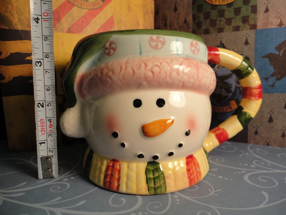 Festive Snowman Grim Teacup Mug from Harry Potter and the Prisoner of Azkaban