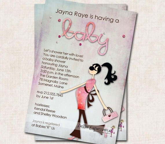 Modern MommatoBe Baby Shower Invitation by missbellaexpressions from etsy.com